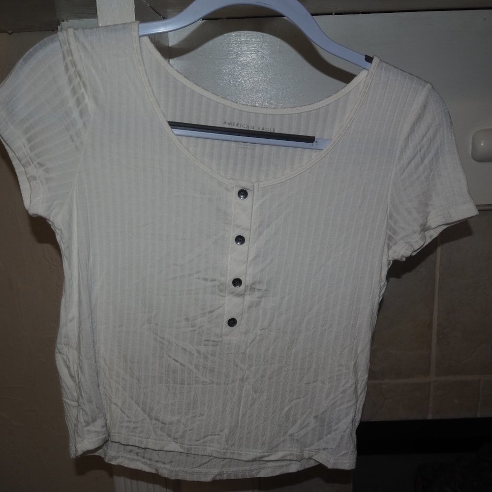 White American eagle super soft crop